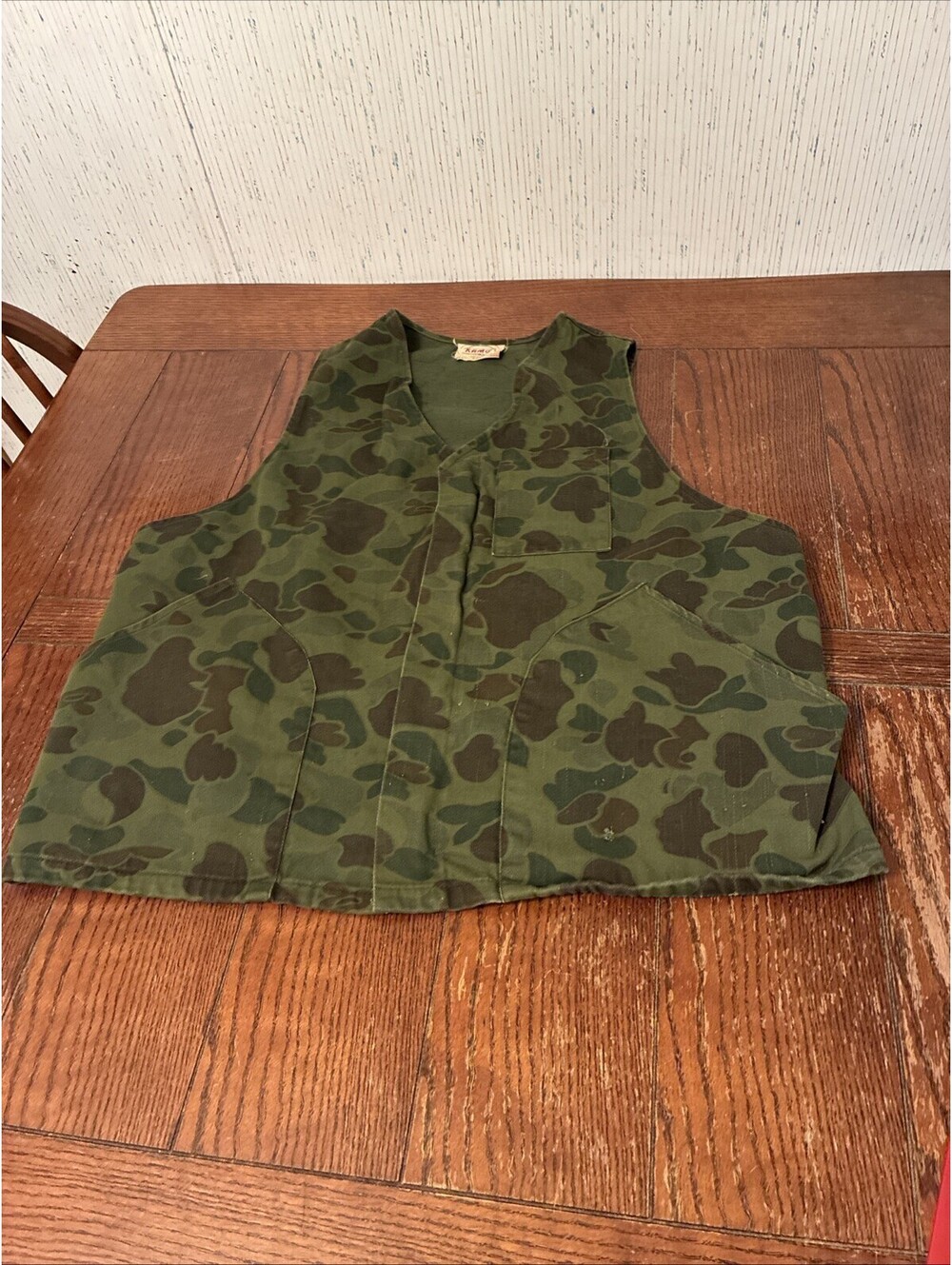 Vintage Kamo Camouflage Hunting Vest Men’s L Fishing Tactical Made In USA